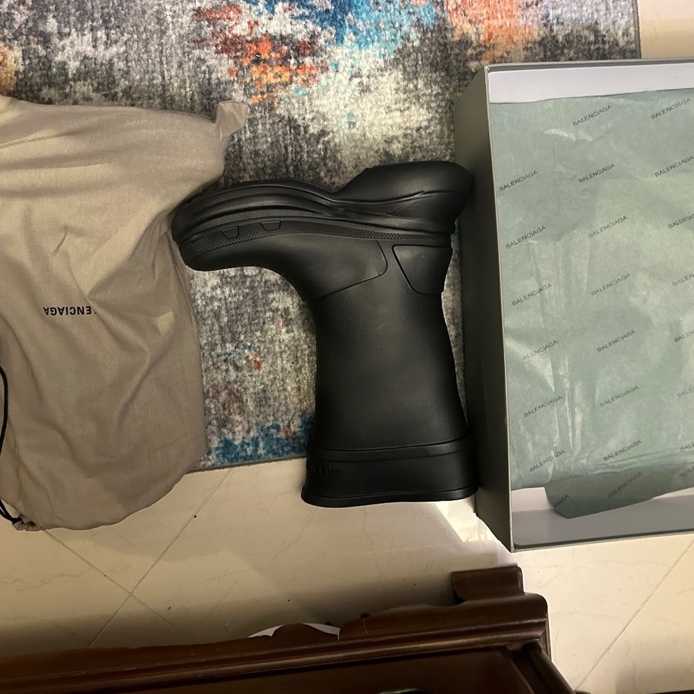 Balenciaga Croc Boot Black EU45